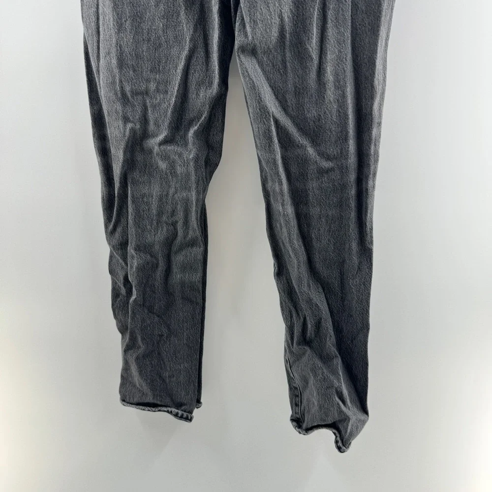 American Eagle Slouch Black Distressed Jeans Size 6 Zipper Fly - Picture 7 of 8